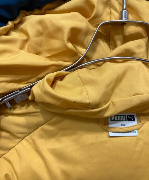PUMA（プーマ）PUMA (プーマ) レトロブロック ダウンジャケット ブルー×イエロー サイズ:XLの古着・服飾アイテム