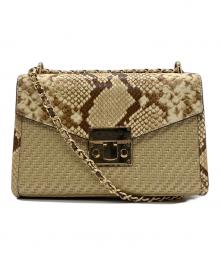 MICHAEL KORS（マイケルコース）の古着「チェーンショルダーバッグ」｜ベージュ