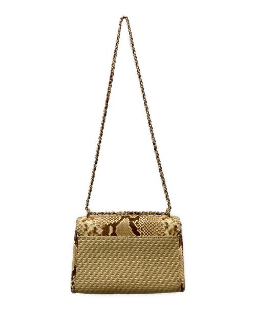 MICHAEL KORS（マイケルコース）MICHAEL KORS (マイケルコース) チェーンショルダーバッグ ベージュの古着・服飾アイテム