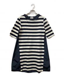 MONCLER（モンクレール）の古着「半袖ワンピース」｜ホワイト×ネイビー