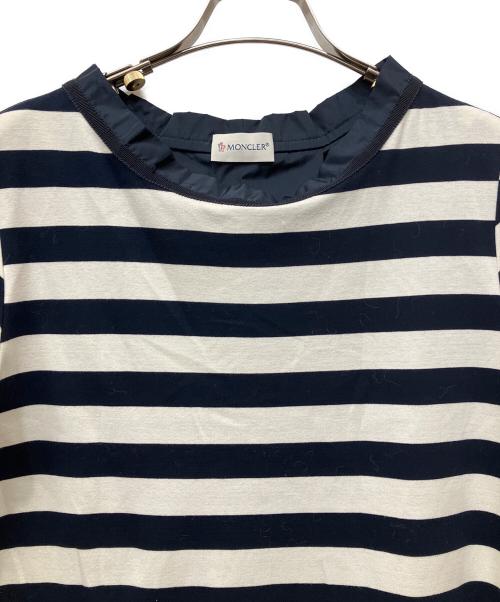 MONCLER（モンクレール）MONCLER (モンクレール) 半袖ワンピース ホワイト×ネイビー サイズ:不明の古着・服飾アイテム