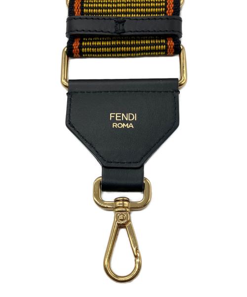 FENDI（フェンディ）FENDI (フェンディ) ショルダーストラップ ネイビー×イエローの古着・服飾アイテム