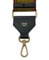FENDI (フェンディ) ショルダーストラップ ネイビー×イエロー：30000円