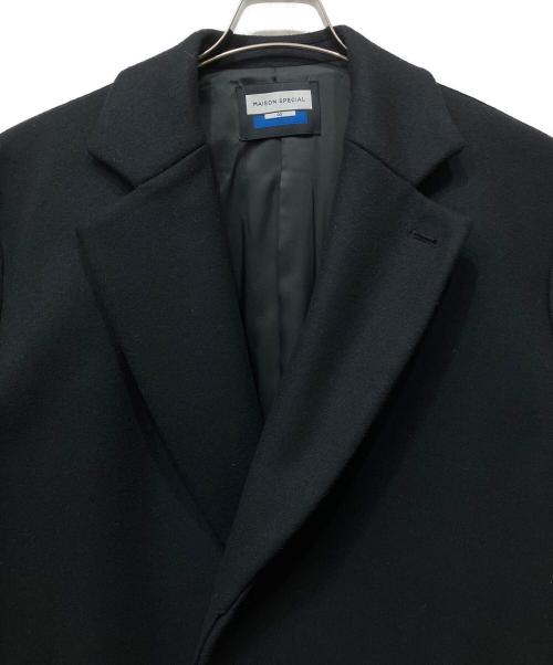 MAISON SPECIAL（メゾンスペシャル）MAISON SPECIAL (メゾンスペシャル) Super140s Prime-Over Melton Chesterfield Coat ブラックの古着・服飾アイテム