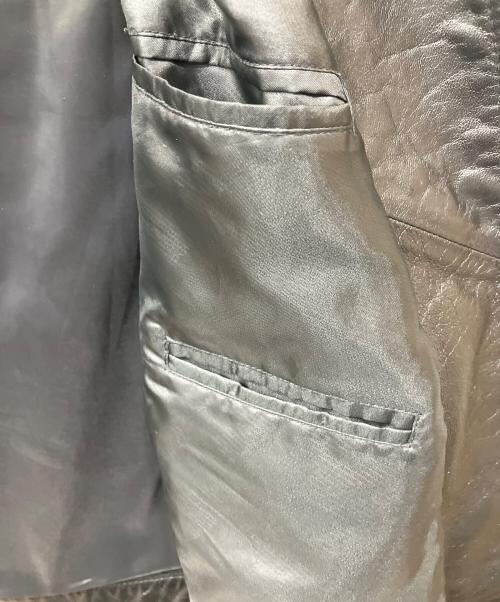 MONSIEUR NICOLE（ムッシュニコル）MONSIEUR NICOLE (ムッシュニコル) シープレザーフーデッドブルゾン ブラック サイズ:44の古着・服飾アイテム
