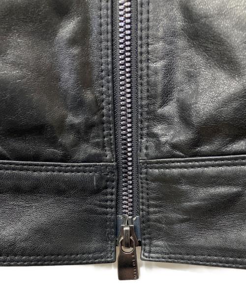 MONSIEUR NICOLE（ムッシュニコル）MONSIEUR NICOLE (ムッシュニコル) シープレザーフーデッドブルゾン ブラック サイズ:44の古着・服飾アイテム
