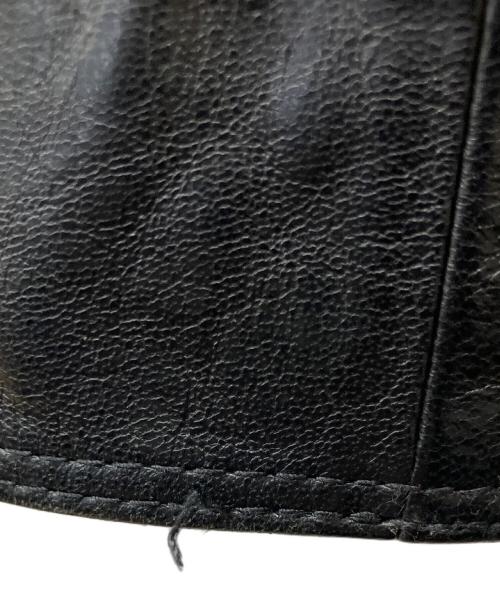 MONSIEUR NICOLE（ムッシュニコル）MONSIEUR NICOLE (ムッシュニコル) シープレザーフーデッドブルゾン ブラック サイズ:44の古着・服飾アイテム