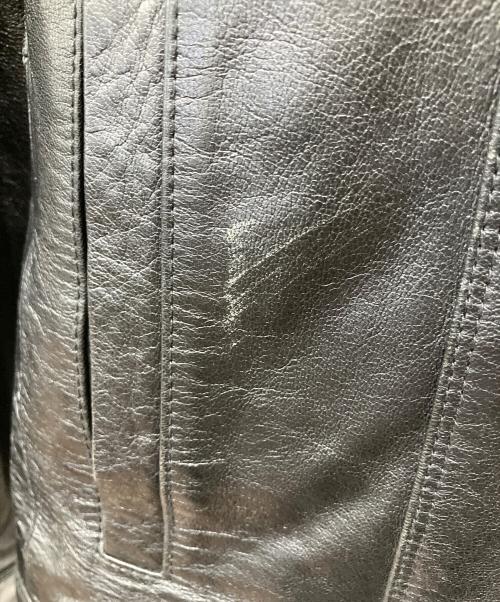 MONSIEUR NICOLE（ムッシュニコル）MONSIEUR NICOLE (ムッシュニコル) シープレザーフーデッドブルゾン ブラック サイズ:44の古着・服飾アイテム