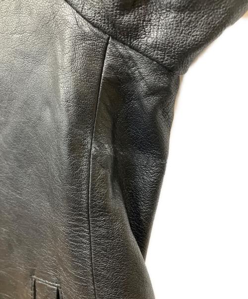 MONSIEUR NICOLE（ムッシュニコル）MONSIEUR NICOLE (ムッシュニコル) シープレザーフーデッドブルゾン ブラック サイズ:44の古着・服飾アイテム