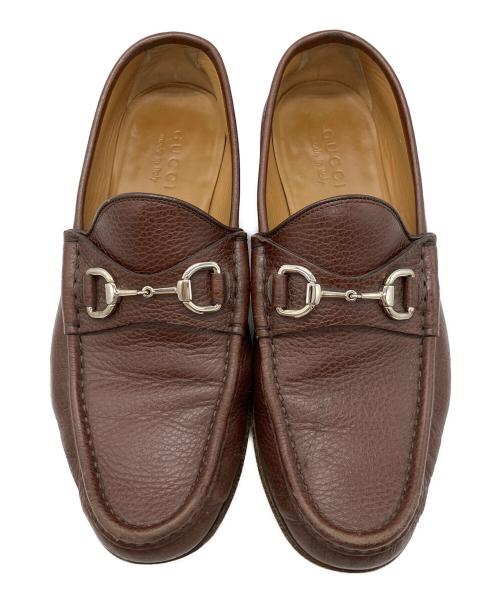 GUCCI（グッチ）GUCCI (グッチ) ホースビットローファー ブラウン サイズ:8の古着・服飾アイテム