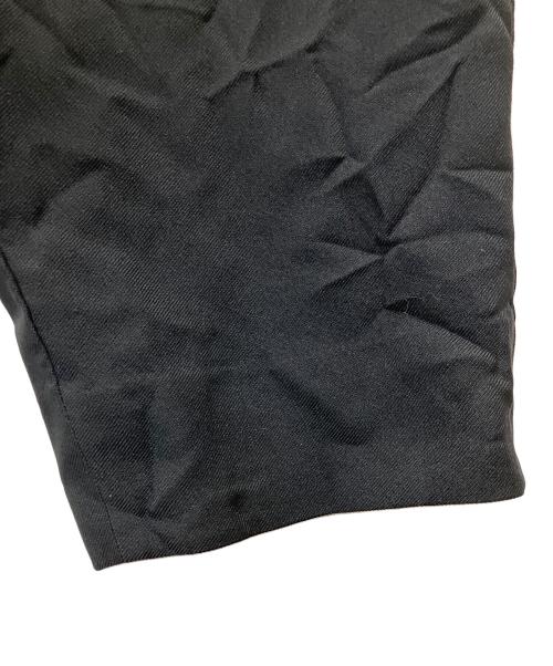 COMME des GARCONS HOMME PLUS（コムデギャルソンオムプリュス）COMME des GARCONS HOMME PLUS (コムデギャルソンオムプリュス) ポリ縮絨タックワイドテーパードパンツ ブラック サイズ:XSの古着・服飾アイテム