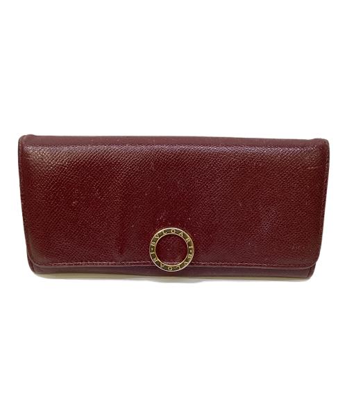 BVLGARI（ブルガリ）BVLGARI (ブルガリ) 2つ折り長財布 ボルドーの古着・服飾アイテム