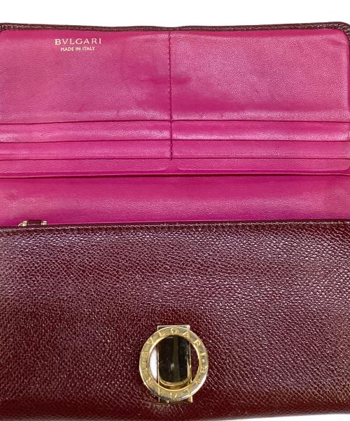 BVLGARI（ブルガリ）BVLGARI (ブルガリ) 2つ折り長財布 ボルドーの古着・服飾アイテム