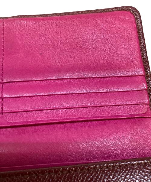 BVLGARI（ブルガリ）BVLGARI (ブルガリ) 2つ折り長財布 ボルドーの古着・服飾アイテム
