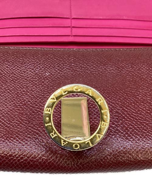 BVLGARI（ブルガリ）BVLGARI (ブルガリ) 2つ折り長財布 ボルドーの古着・服飾アイテム