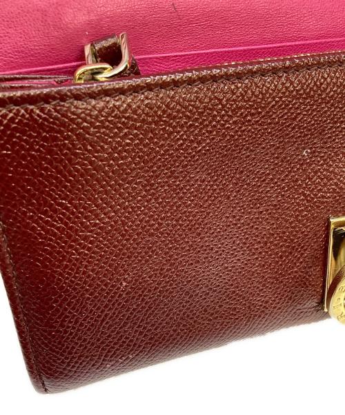 BVLGARI（ブルガリ）BVLGARI (ブルガリ) 2つ折り長財布 ボルドーの古着・服飾アイテム