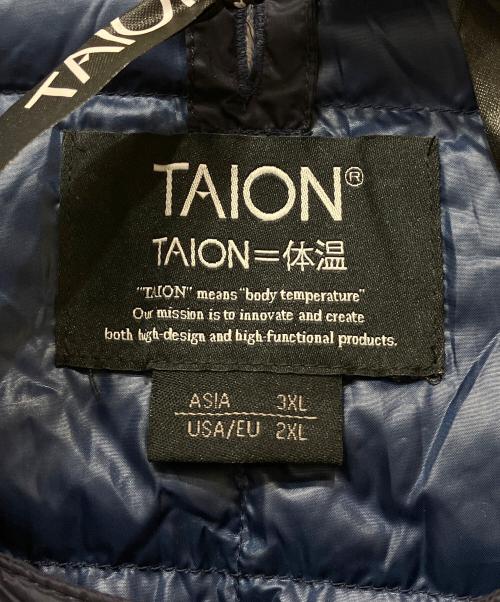 TAION（タイオン）TAION (タイオン) ベーシック クルーネックボタン インナーダウンジャケット ネイビー サイズ:3XLの古着・服飾アイテム