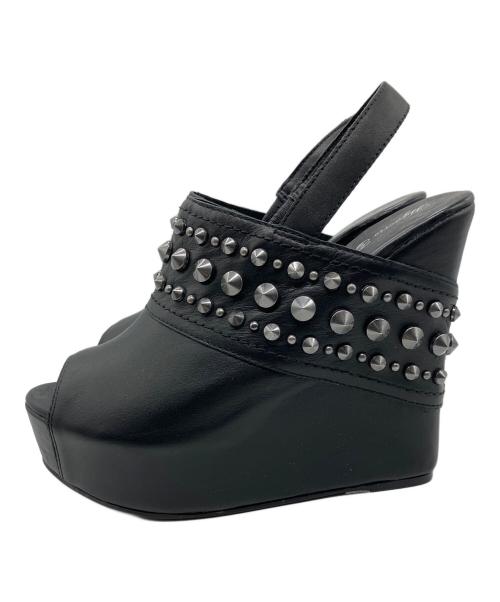 Hysteric Glamour（ヒステリックグラマー）Hysteric Glamour (ヒステリックグラマー) ウェッジソールサンダル ブラック サイズ:6の古着・服飾アイテム