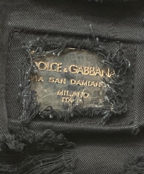 DOLCE & GABBANA（ドルチェ＆ガッバーナ）DOLCE & GABBANA (ドルチェ＆ガッバーナ) ダメージ加工デニムパンツ ブラック サイズ:46の古着・服飾アイテム