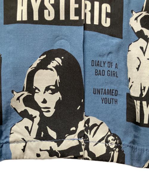 Hysteric Glamour（ヒステリックグラマー）Hysteric Glamour (ヒステリックグラマー) 半袖ワンピース　HYSTERIC FICTION柄 ブルー サイズ:Freeの古着・服飾アイテム