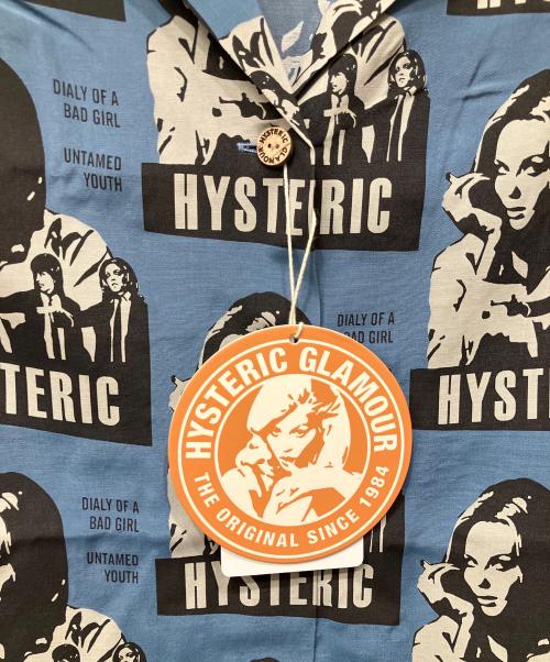 Hysteric Glamour（ヒステリックグラマー）Hysteric Glamour (ヒステリックグラマー) 半袖ワンピース　HYSTERIC FICTION柄 ブルー サイズ:Freeの古着・服飾アイテム