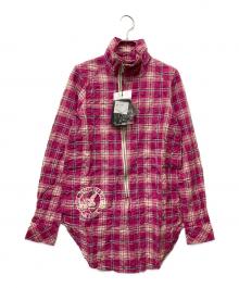 Hysteric Glamour（ヒステリックグラマー）の古着「ジップシャツ」｜ショッキングピンク