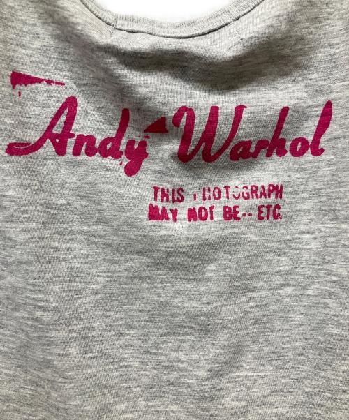 Hysteric Glamour（ヒステリックグラマー）Hysteric Glamour (ヒステリックグラマー) ANDY WARHOL (アンディウォーホル) ノースリーブカットソー グレー サイズ:Freeの古着・服飾アイテム