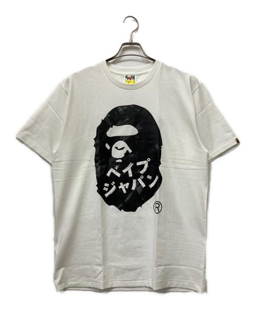 A BATHING APE（アベイシングエイプ）A BATHING APE (アベイシングエイプ) 半袖カットソー ホワイト サイズ:Lの古着・服飾アイテム