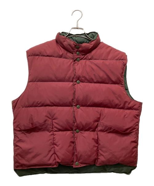 Schott（ショット）Schott (ショット) リバーシブルダウンベスト オリーブ×レッド サイズ:Lの古着・服飾アイテム