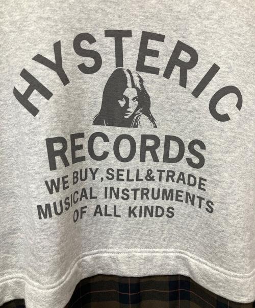 Hysteric Glamour（ヒステリックグラマー）Hysteric Glamour (ヒステリックグラマー) 	HYSTERIC RECORDS レイヤードプルオーバー グレー×ブラウン サイズ:Free 未使用品の古着・服飾アイテム
