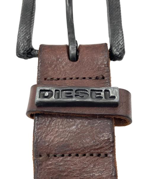 DIESEL（ディーゼル）DIESEL (ディーゼル) レザーベルト ブラウンの古着・服飾アイテム