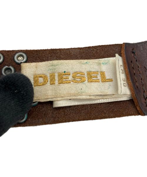 DIESEL（ディーゼル）DIESEL (ディーゼル) レザーベルト ブラウンの古着・服飾アイテム