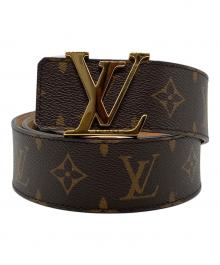 LOUIS VUITTON（ルイ ヴィトン）の古着「モノグラム　サンチュール LVイニシアル ベルト」｜ブラウン