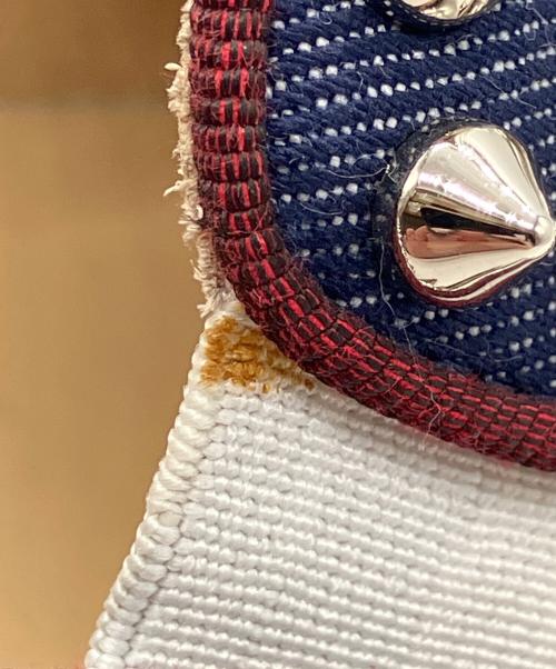 Christian Louboutin（クリスチャン・ルブタン）Christian Louboutin (クリスチャン・ルブタン) スタッズスリッポン ネイビー サイズ:39の古着・服飾アイテム