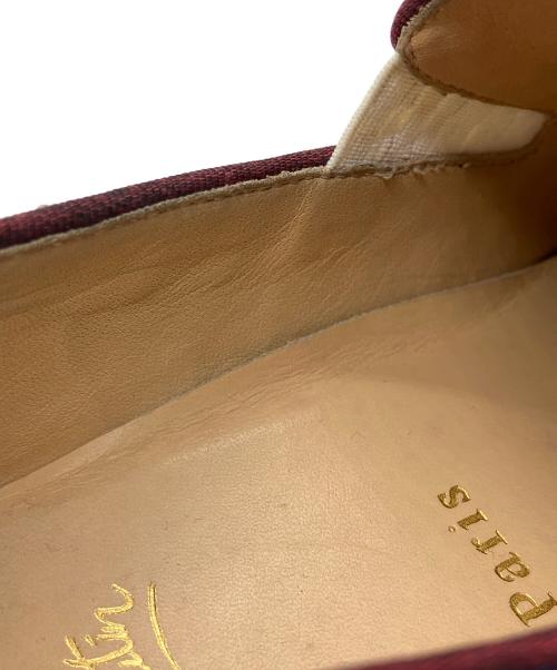 Christian Louboutin（クリスチャン・ルブタン）Christian Louboutin (クリスチャン・ルブタン) スタッズスリッポン ネイビー サイズ:39の古着・服飾アイテム
