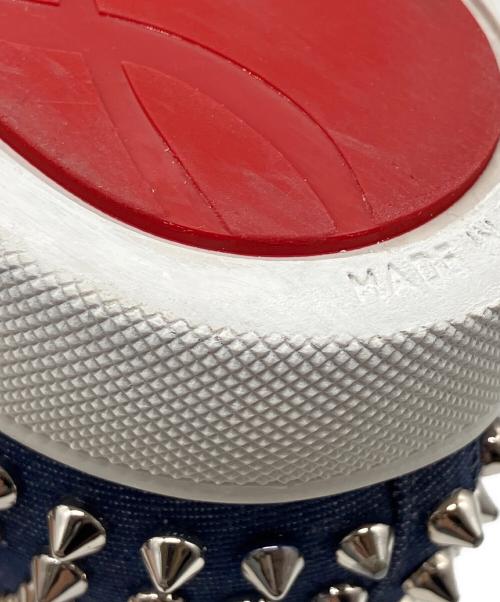 Christian Louboutin（クリスチャン・ルブタン）Christian Louboutin (クリスチャン・ルブタン) スタッズスリッポン ネイビー サイズ:39の古着・服飾アイテム