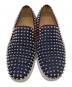 中古・古着 Christian Louboutin (クリスチャン・ルブタン) スタッズスリッポン ネイビー サイズ:39：25000円