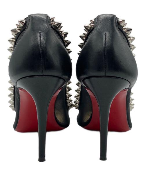 Christian Louboutin（クリスチャン・ルブタン）Christian Louboutin (クリスチャン・ルブタン) GALATIVI SPIKES ブラック×シルバー サイズ:36の古着・服飾アイテム