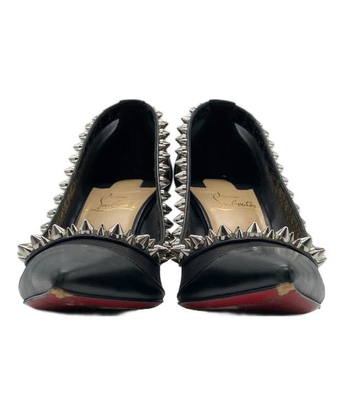 Christian Louboutin（クリスチャン・ルブタン）Christian Louboutin (クリスチャン・ルブタン) GALATIVI SPIKES ブラック×シルバー サイズ:36の古着・服飾アイテム