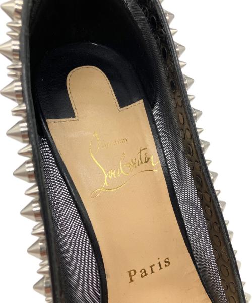 Christian Louboutin（クリスチャン・ルブタン）Christian Louboutin (クリスチャン・ルブタン) GALATIVI SPIKES ブラック×シルバー サイズ:36の古着・服飾アイテム
