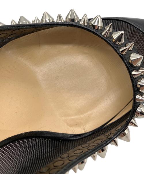 Christian Louboutin（クリスチャン・ルブタン）Christian Louboutin (クリスチャン・ルブタン) GALATIVI SPIKES ブラック×シルバー サイズ:36の古着・服飾アイテム