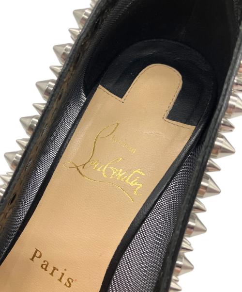 Christian Louboutin（クリスチャン・ルブタン）Christian Louboutin (クリスチャン・ルブタン) GALATIVI SPIKES ブラック×シルバー サイズ:36の古着・服飾アイテム