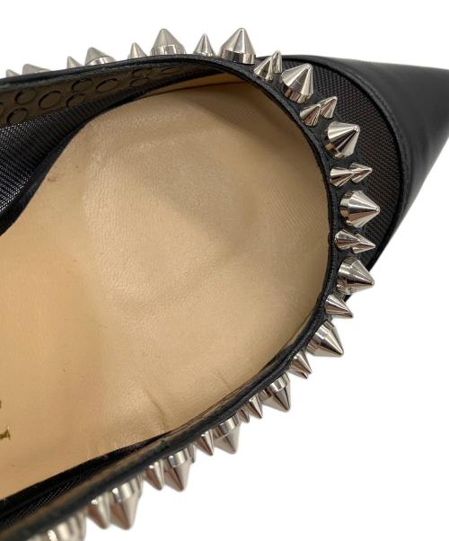 Christian Louboutin（クリスチャン・ルブタン）Christian Louboutin (クリスチャン・ルブタン) GALATIVI SPIKES ブラック×シルバー サイズ:36の古着・服飾アイテム