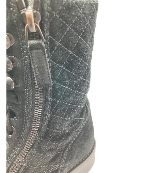 CHANEL（シャネル）CHANEL (シャネル) レースアップブーツ ブラック サイズ:35の古着・服飾アイテム