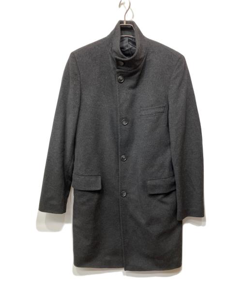 HUGO BOSS（ヒューゴ ボス）HUGO BOSS (ヒューゴ ボス) スタンドカラーコート グレー サイズ:050の古着・服飾アイテム