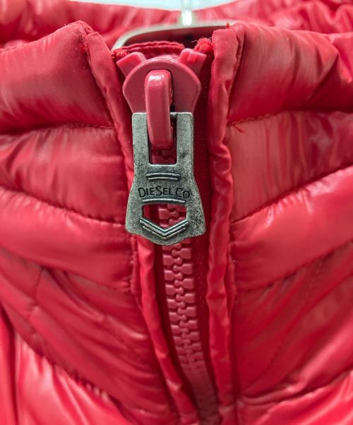 DIESEL（ディーゼル）DIESEL (ディーゼル) ダウンベスト レッド サイズ:Sの古着・服飾アイテム