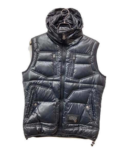 DIESEL（ディーゼル）DIESEL (ディーゼル) ダウンベスト ブラック サイズ:Ｍの古着・服飾アイテム