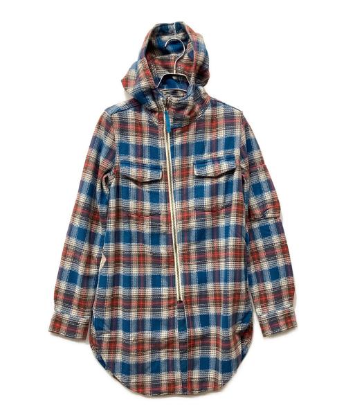 Hysteric Glamour（ヒステリックグラマー）Hysteric Glamour (ヒステリックグラマー) ジップパーカー ネルチェック ブルー×ブラウン サイズ:Freeの古着・服飾アイテム