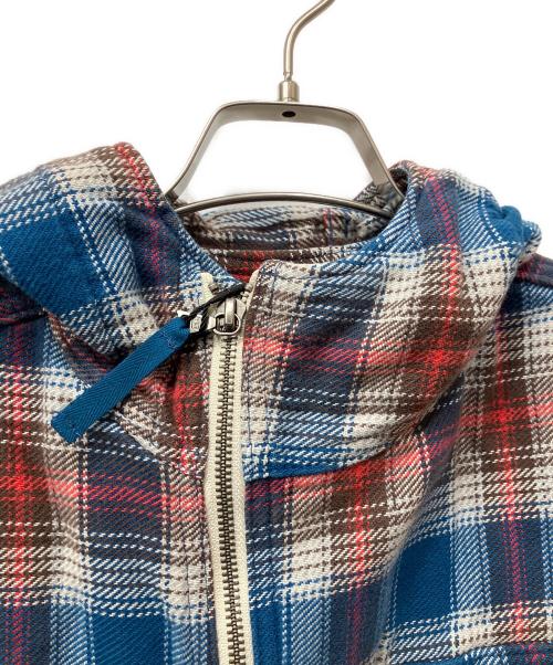 Hysteric Glamour（ヒステリックグラマー）Hysteric Glamour (ヒステリックグラマー) ジップパーカー ネルチェック ブルー×ブラウン サイズ:Freeの古着・服飾アイテム