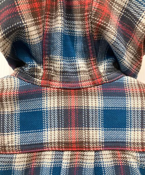 Hysteric Glamour（ヒステリックグラマー）Hysteric Glamour (ヒステリックグラマー) ジップパーカー ネルチェック ブルー×ブラウン サイズ:Freeの古着・服飾アイテム